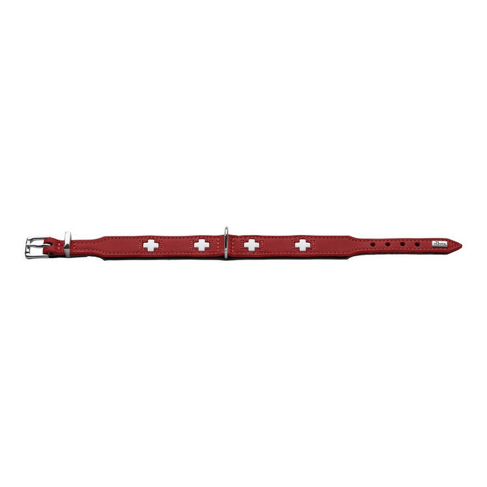 Hundehalsband Hunter Swiss Rot/Schwarz 30-34.5 cm