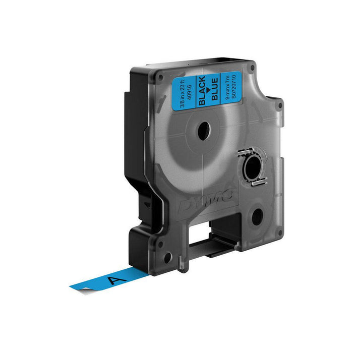 Laminiertes Klebeband zur Kennzeichnung von Maschinen Dymo D1 40916 9 mm LabelManager™ Schwarz Blau (5 Stück)