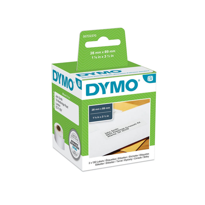 Drucker-Etiketten Dymo 99010 28 x 89 mm LabelWriter™ Weiß Schwarz (6 Stück)