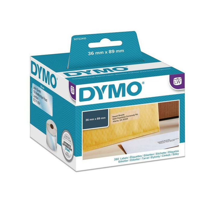 Drucker-Etiketten Dymo 89 x 36 mm LabelWriter™ Durchsichtig (6 Stück)