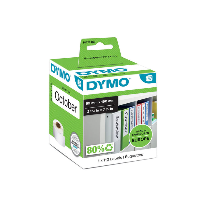 Drucker-Etiketten Dymo 99019 59 x 190 mm LabelWriter™ Weiß Schwarz (6 Stück)