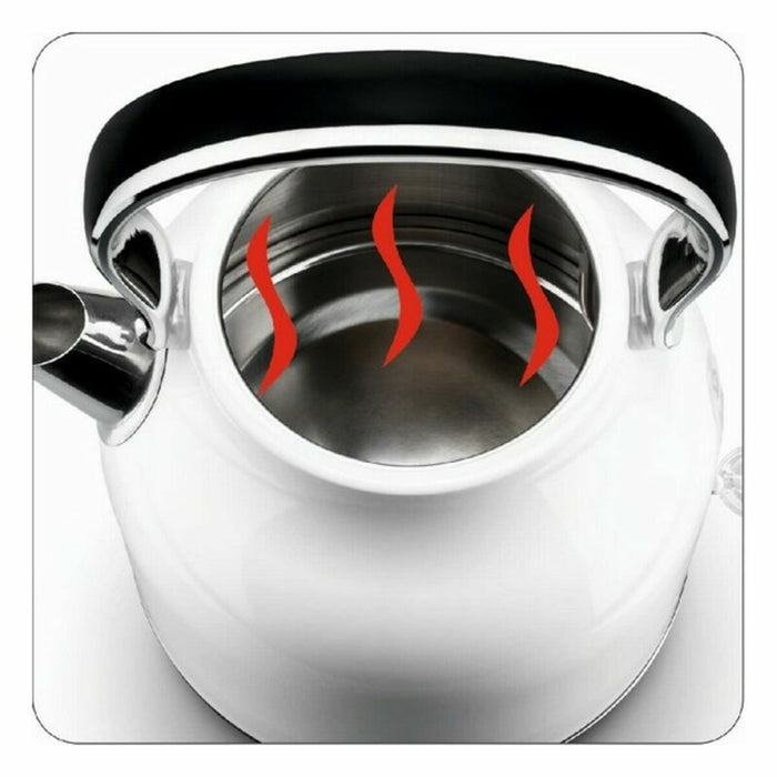 Wasserkocher mit Elektrischer Teekanne Haeger EK-22W.023A Edelstahl Weiß 2200 W 1,7 L