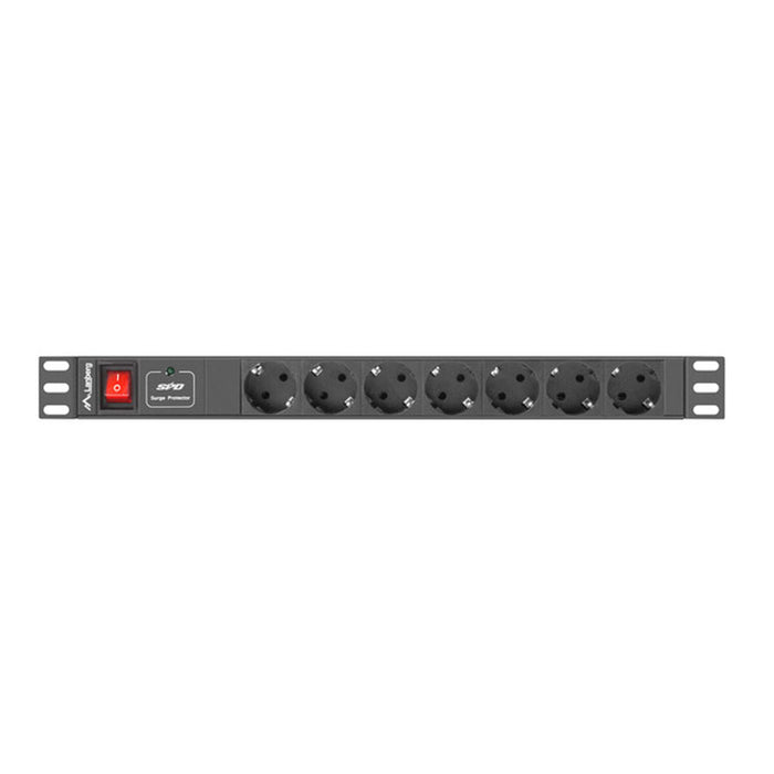 Steckerleiste mit 7 Steckdosen und Schalter Lanberg PDU-07F-0200-IEC-BK 2500 W 220-250 V 10 A