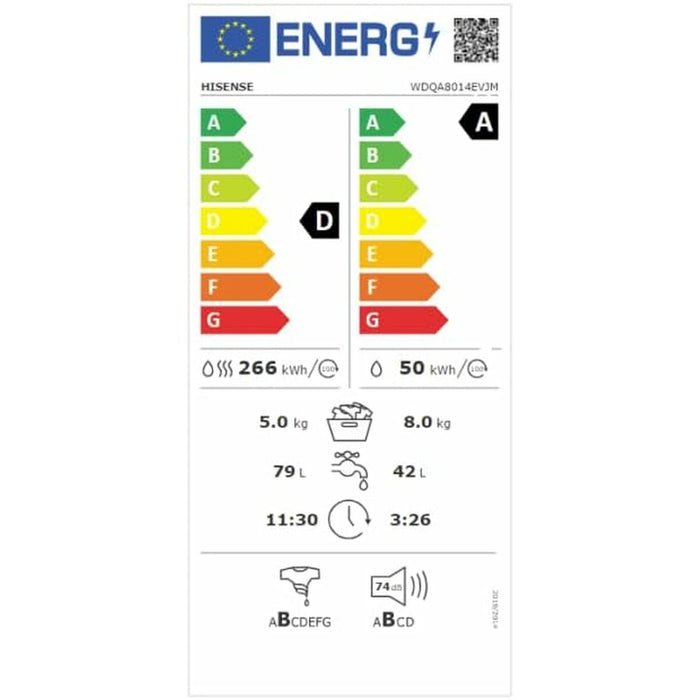Waschmaschine / Trockner Hisense WDQA8014EVJM 1400 rpm