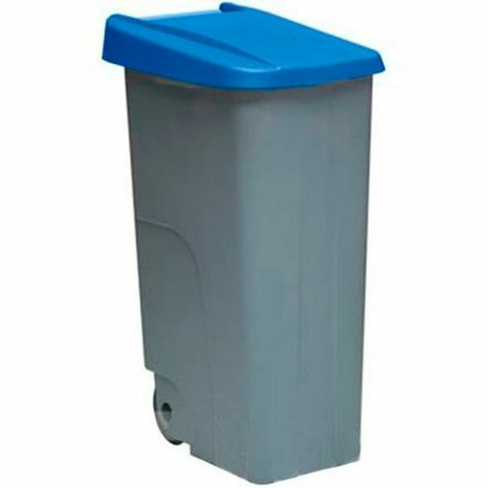 Abfallbehälter mit Rädern Denox 110 L 58 x 41 x 89 cm Blau