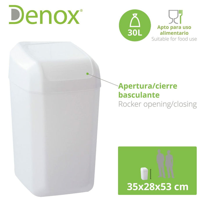Papierkorb Denox Weiß 30 L