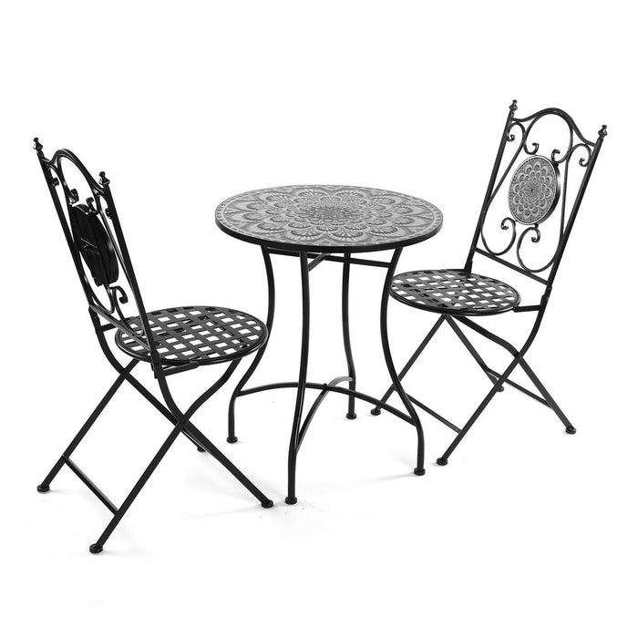 Tisch-Set mit 2 Stühlen Versa Java 60 x 71 x 60 cm