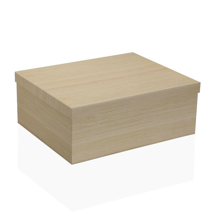 Satz stapelbarer Organizerboxen Versa Holz Pappe 15 Stücke 35 x 16,5 x 43 cm