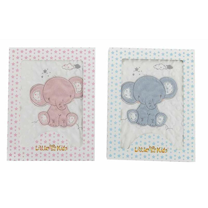 Babydecke Elefant Rosa Stickerei Beidseitig 100 x 75 cm
