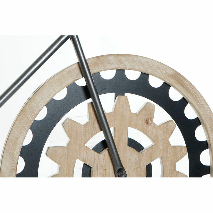 Wanduhr DKD Home Decor 108 x 6,4 x 63,5 cm natürlich Schwarz Fahrrad Metall Holz MDF