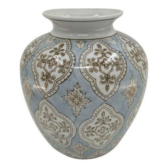 Vase DKD Home Decor Porzellan Beige Blau Araber 22 x 22 x 25 cm