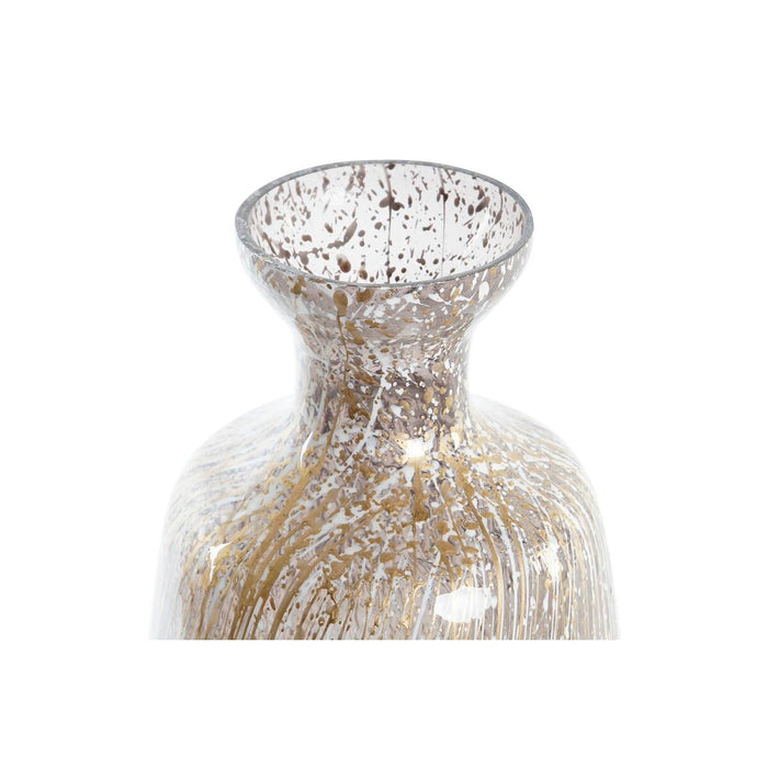Vase DKD Home Decor Kristall zweifarbig (17 x 17 x 38 cm)