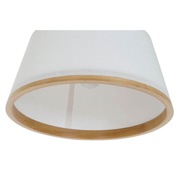Deckenlampe DKD Home Decor Weiß Braun natürlich Bambus 50 W 30 x 30 x 20 cm