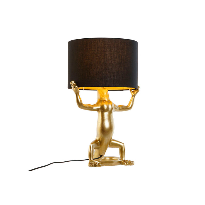 Tischlampe Home ESPRIT Schwarz Gold Harz 50 W 220 V 31 x 28 x 50 cm (2 Stück)