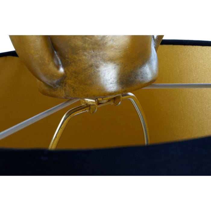 Tischlampe Home ESPRIT Schwarz Gold Harz 50 W 220 V 28 x 28 x 68 cm (2 Stück)