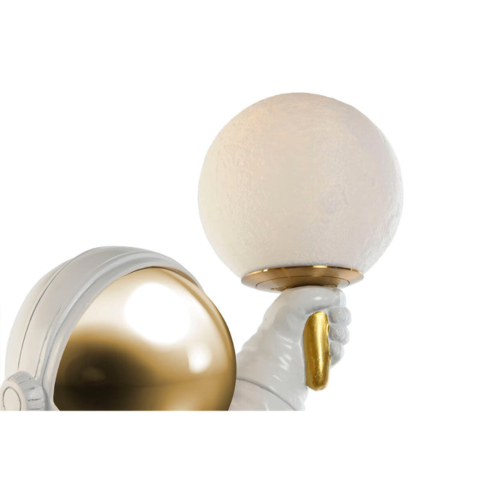 Stehlampe Home ESPRIT Weiß Silberfarben Metall Harz 50 W 220 V 37 x 37 x 93 cm
