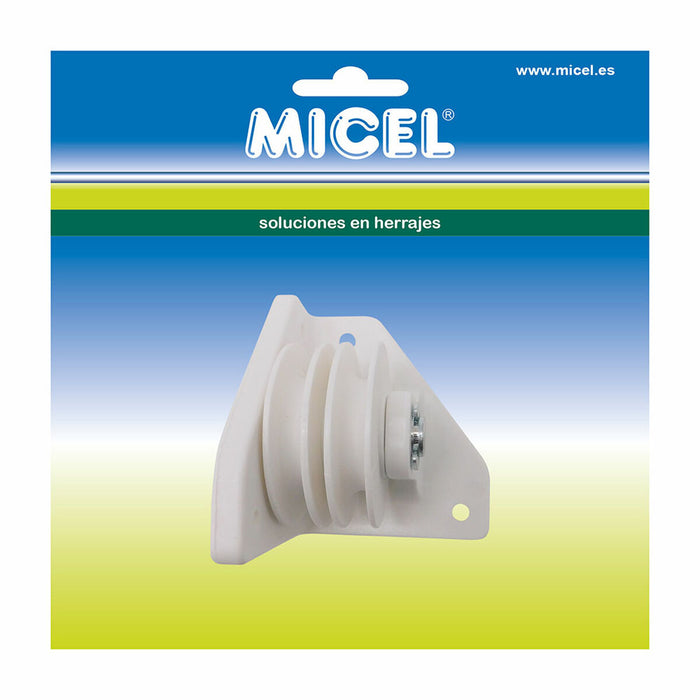 Seilrolle für Pergola Micel TLD20 Nylon 7,3 x 7,3 x 8 cm Side Weiß