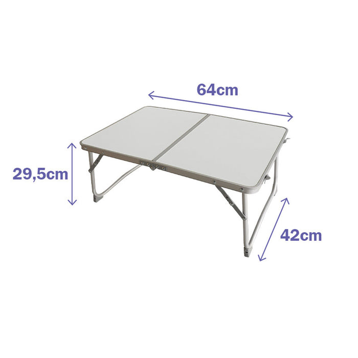 Table Klapptisch Marbueno Aluminium Weiß 64 x 29,5 x 42 cm