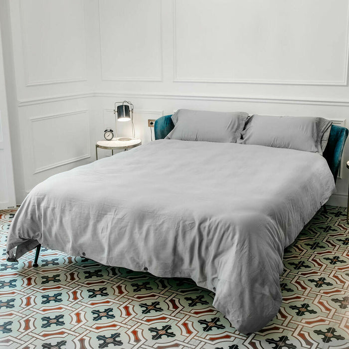 Bettdeckenbezug Naturals Tencel Grau Einzelmatratze (150 x 220 cm)