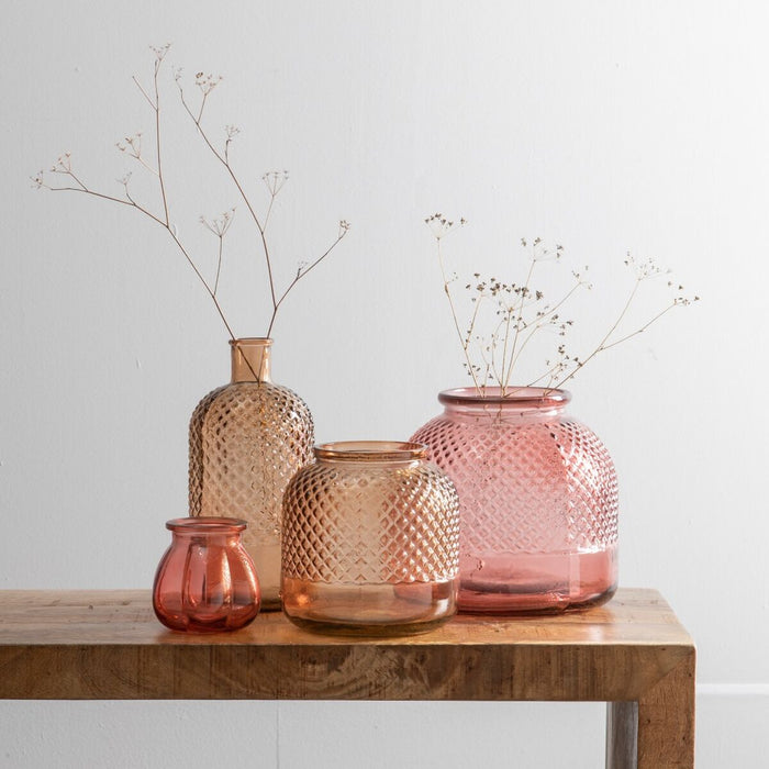 Vase Recyceltes Glas Karamell 19 x 19 x 19 cm
