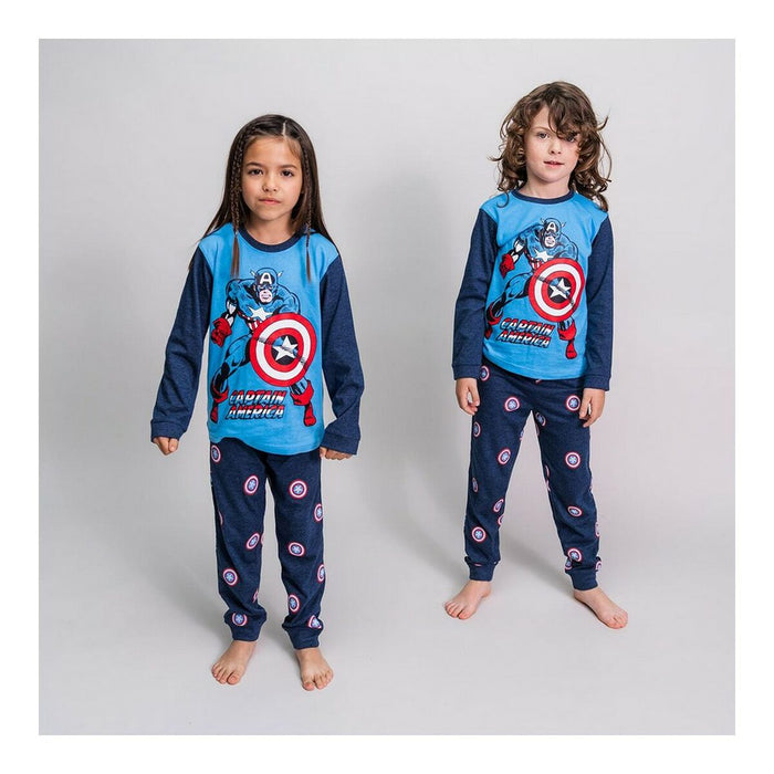 Schlafanzug Für Kinder Marvel Blau