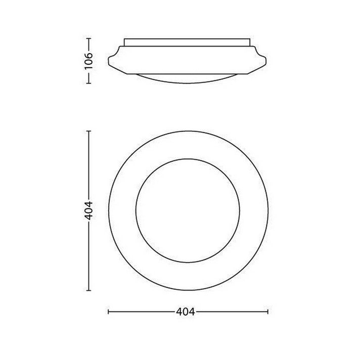 Deckenlampe LED Philips Cinnabar Weiß Kunststoff (40,4 x 10,6 cm) 20 W