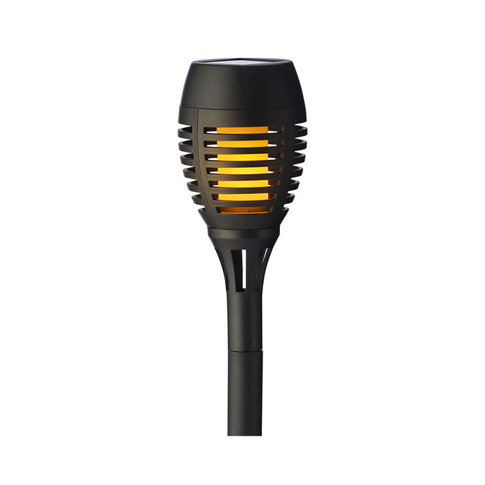 Gartenfackel Lumineo Solar Schwarz (7,5 x 27 cm) (4 Stück)