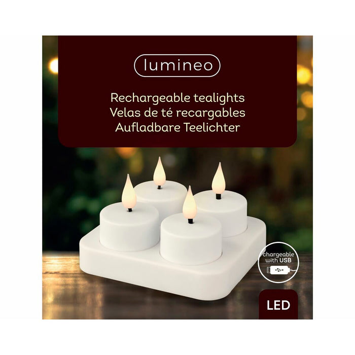 LED Kerze Lumineo 485346 Aufladbar Innen (4 Stück)