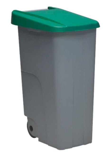 Abfallbehälter mit Rädern Denox grün 85 L 58 x 41 x 76 cm