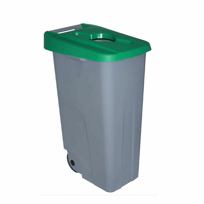 Abfallbehälter mit Rädern Denox 110 L grün 58 x 41 x 89 cm