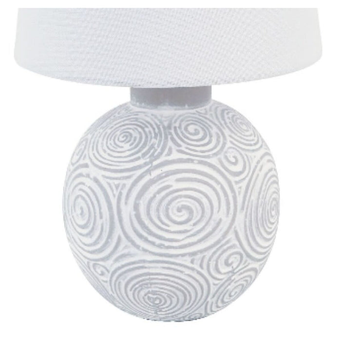 Tischlampe Versa Weiß aus Keramik 18 x 30 x 18 cm