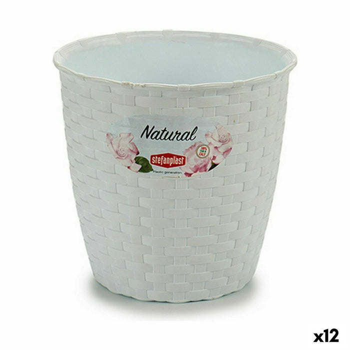 Blumentopf Stefanplast Weiß Kunststoff 14 x 13 x 14 cm (12 Stück)