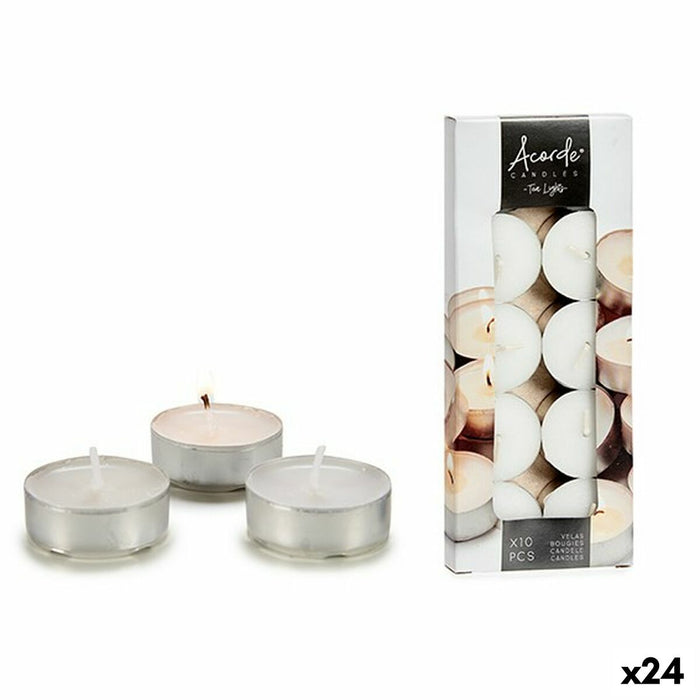 Kerzen-Set Weiß (24 Stück)