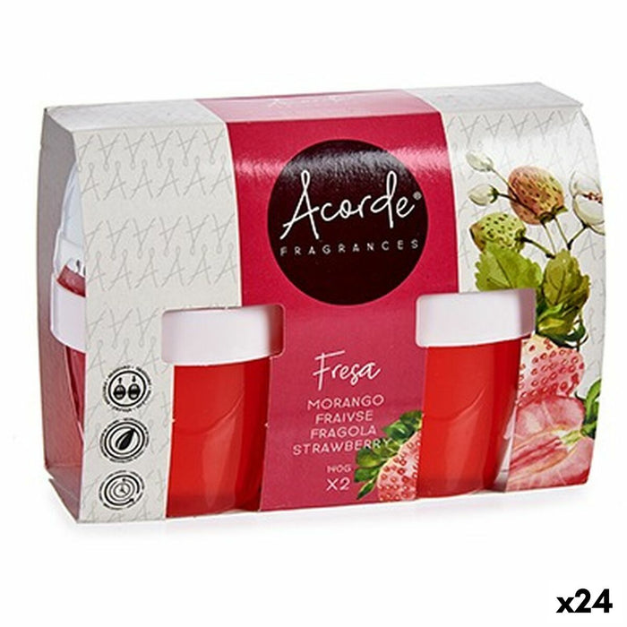 Lufterfrischer-Set Gel Erdbeere (24 Stück)