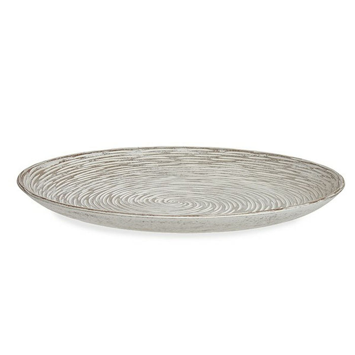 Tischdekoration Spirale Weiß Holz MDF 34,5 x 3 x 34,5 cm (6 Stück)