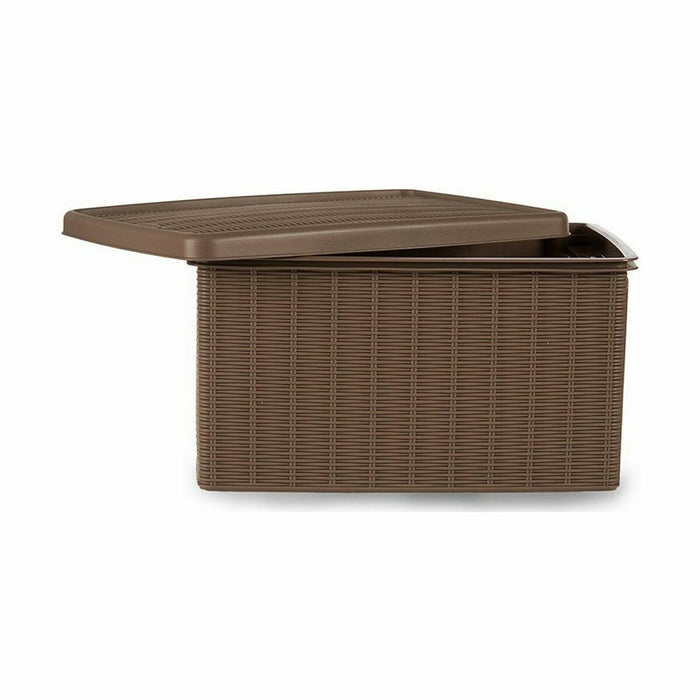Aufbewahrungsbox mit Deckel Stefanplast Elegance Side Beige Kunststoff 29 x 21 x 39 cm (5 Stück)