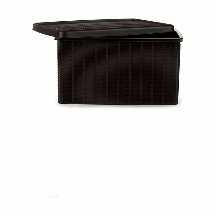 Aufbewahrungsbox mit Deckel Stefanplast Elegance Side Braun Kunststoff 29 x 21 x 39 cm (5 Stück)