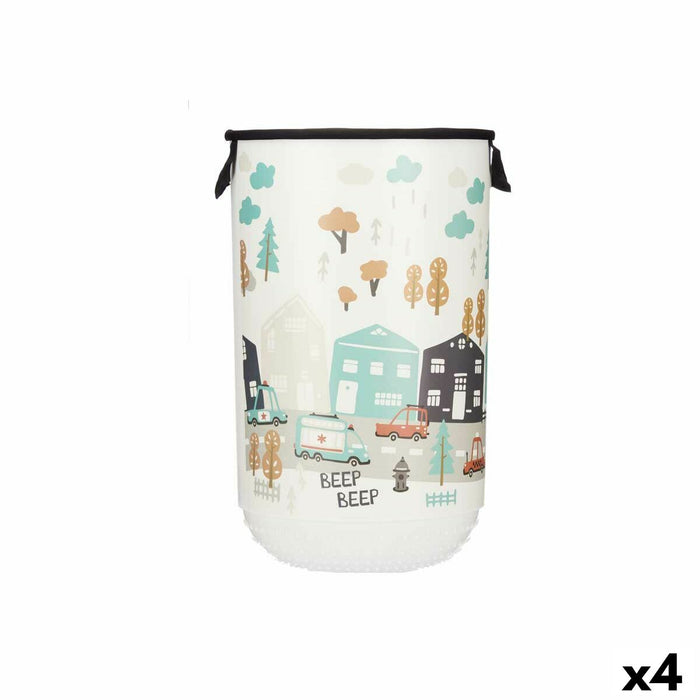 Wäschekorb Für Kinder Straße Kunststoff 40 L 34 x 52,3 x 34 cm (4 Stück)