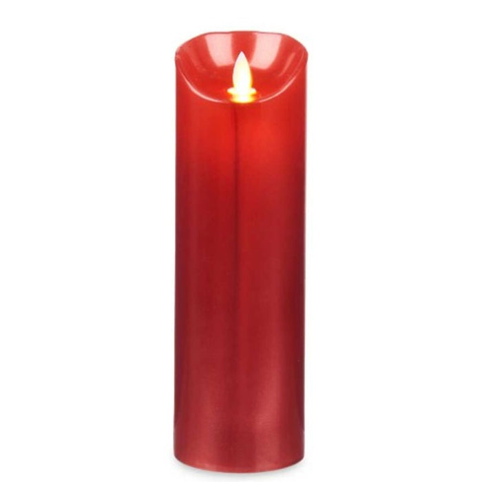 LED Kerze Rot 8 x 8 x 25 cm (12 Stück)