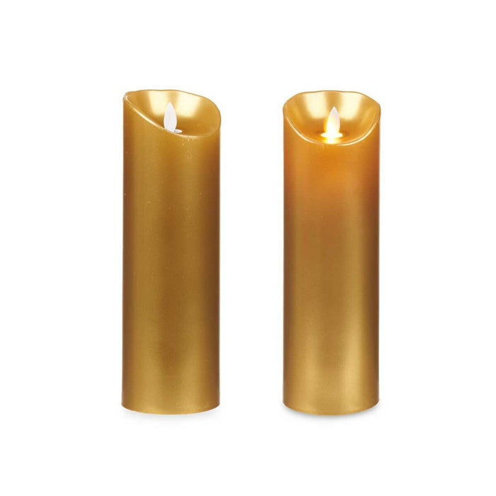 LED Kerze Gold 8 x 8 x 25 cm (12 Stück)