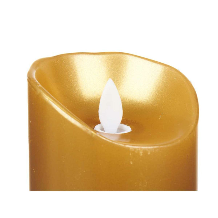LED Kerze Gold 8 x 8 x 10 cm (12 Stück)