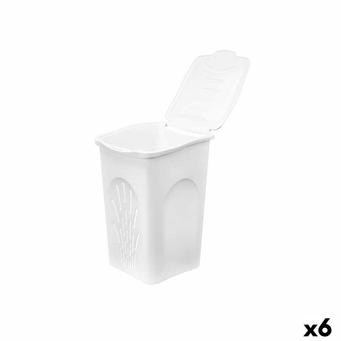 Korb für schmutzige Wäsche Stefanplast Weiß Kunststoff 50 L 37 x 56 x 39 cm (6 Stück)