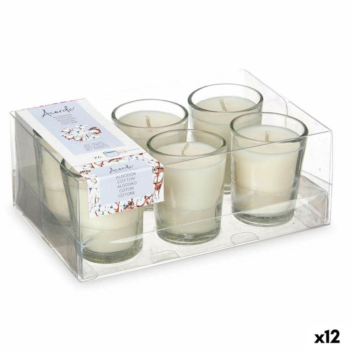 Parfümierte Kerzen-Set 16 x 6,5 x 11 cm (12 Stück) Trinkglas Baumwolle