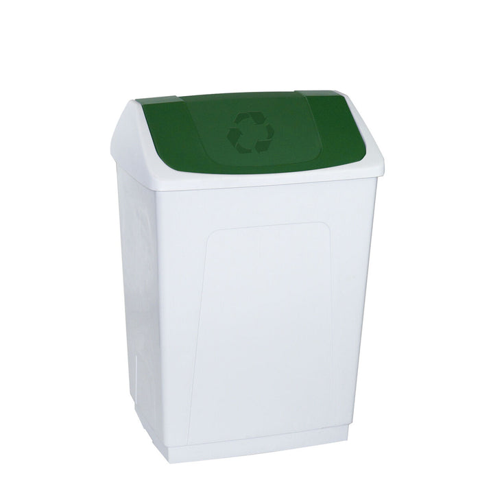 Papierkorb Denox Weiß grün 55 L