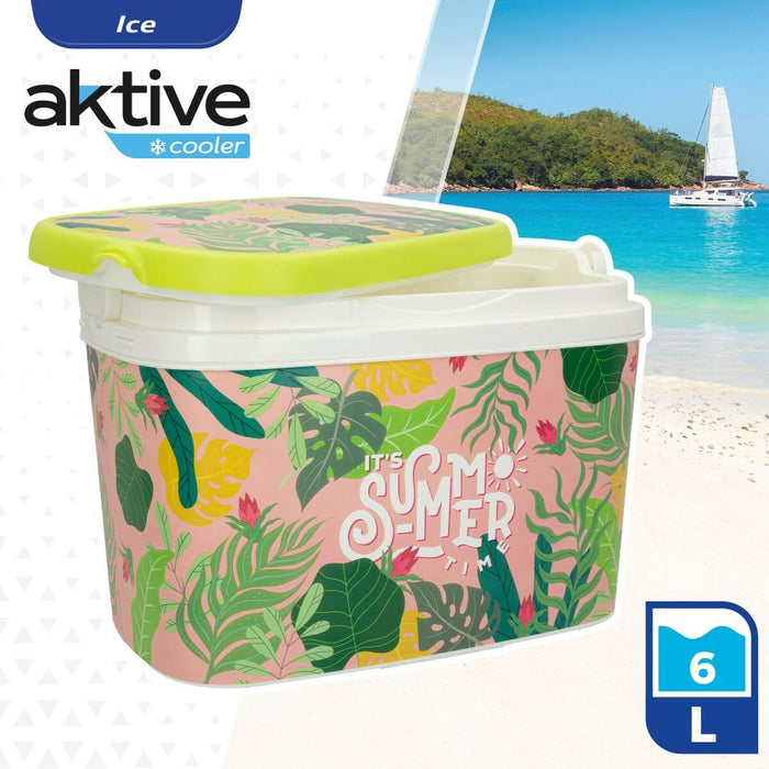 Tischtennis-Set Aktive Summer tropical Kunststoff 6 L 29 x 20 x 19,5 cm (8 Stück)