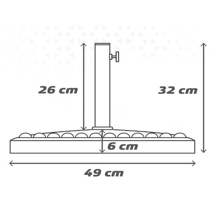 Fuß für Sonnenschirm Aktive 49 x 32 x 49 cm Stahl Polyesterharz