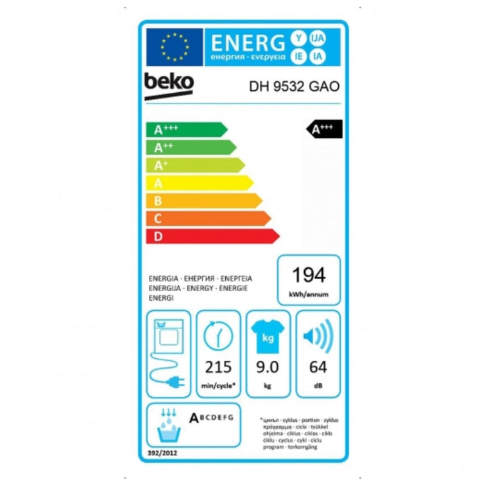 Kondensationstrockner BEKO DH 9532 GAO Weiß